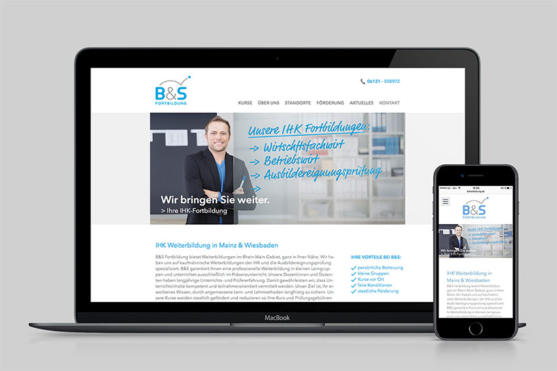 Website IHK Fortbildung Mainz